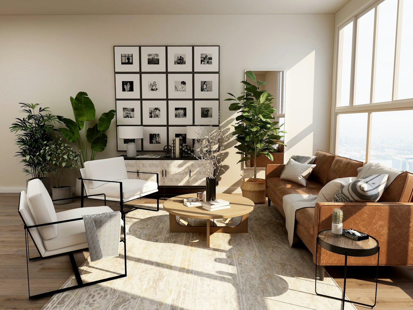Living room in a well kept home